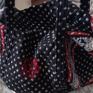 Stylish Black Quilted Tote Bag